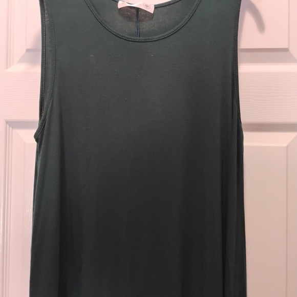 Kiki Larue Sleeveless Dark Green Tank Top - Picture 2 of 6